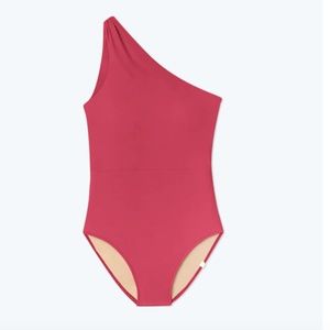 NEW Summersalt Ruched Sidestroke One-Shoulder Swimsuit